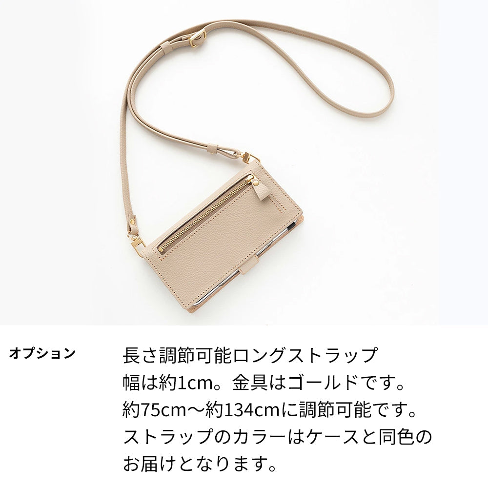 iPhone 14 Pro 姫路レザー シュリンクレザー ファスナーポケット付き スマホケース 手帳型 本革 サイドマグネット スマホショルダー