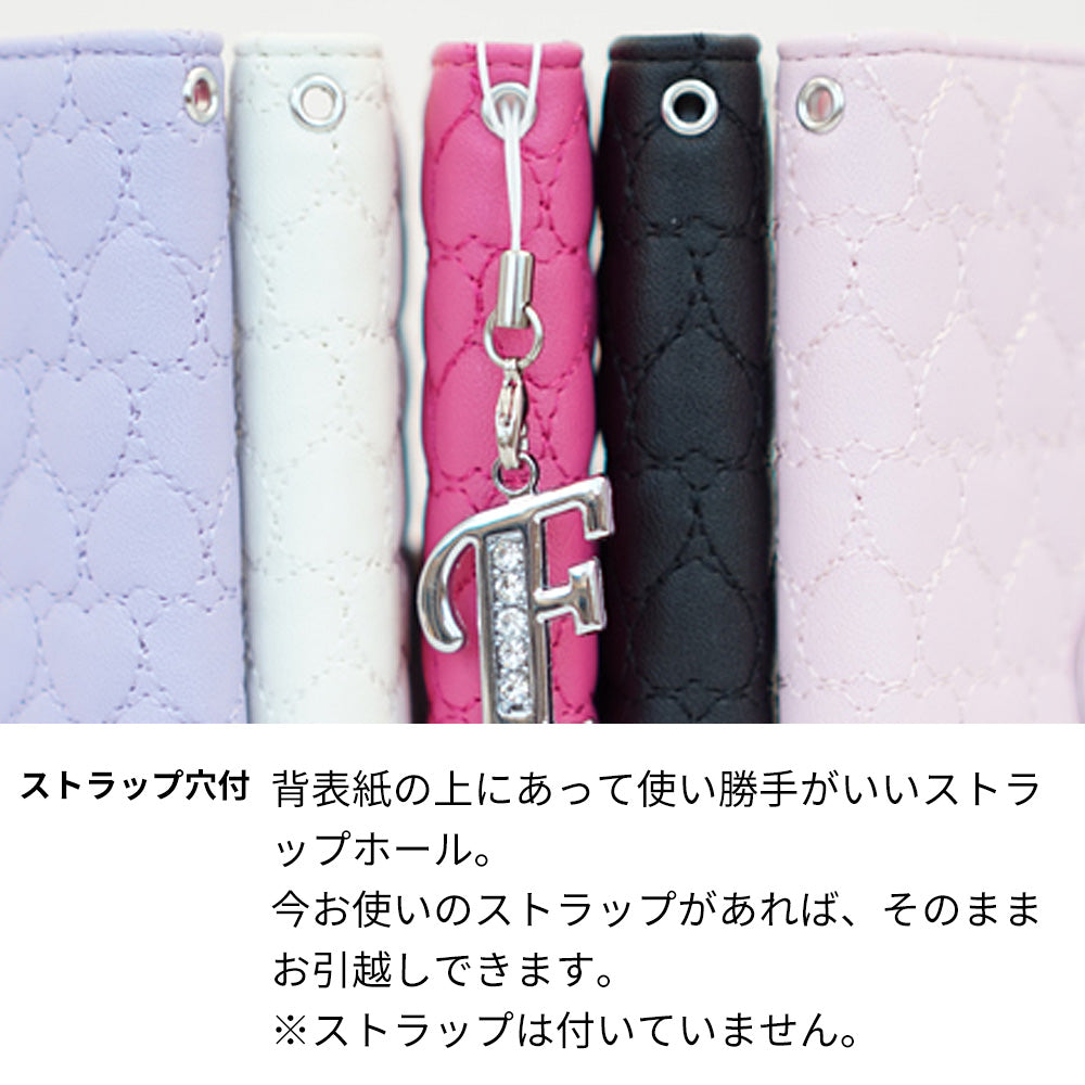 AQUOS sense4 SH-41A docomo ハートのキルトデコ 手帳型ケース 耐衝撃