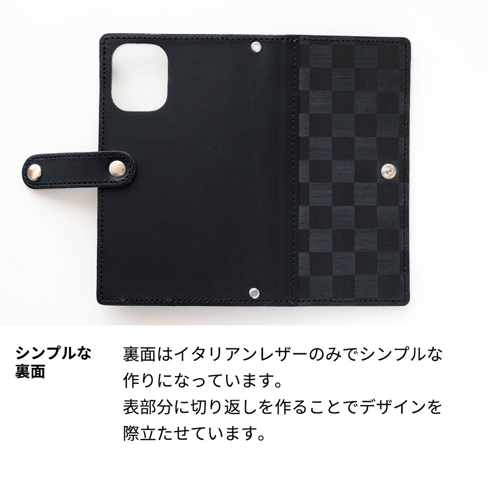 iPhone 18 Pro Max かくれ市松模様 イタリアンレザー 手帳型ケース 耐衝撃