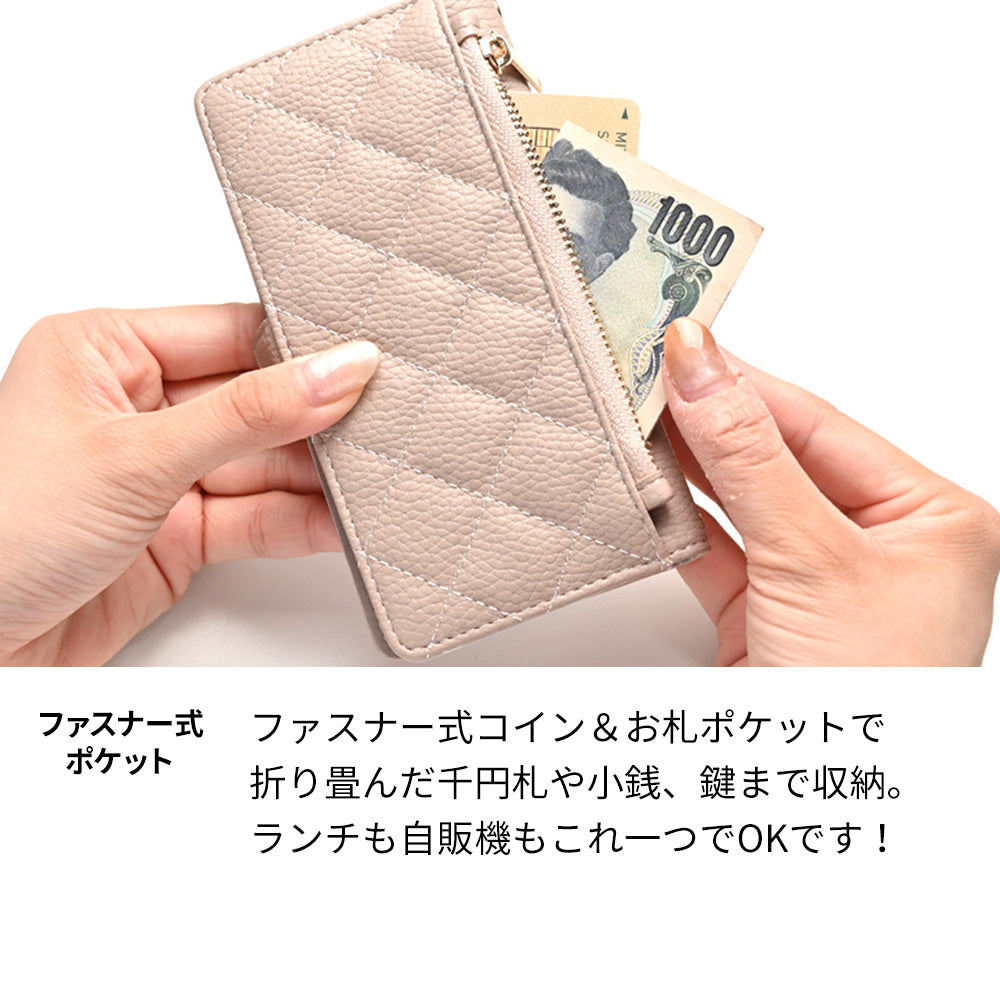iPhone 18 Pro キルティング コインケース付き スマホケース 手帳型 ミラー付き サイドマグネット