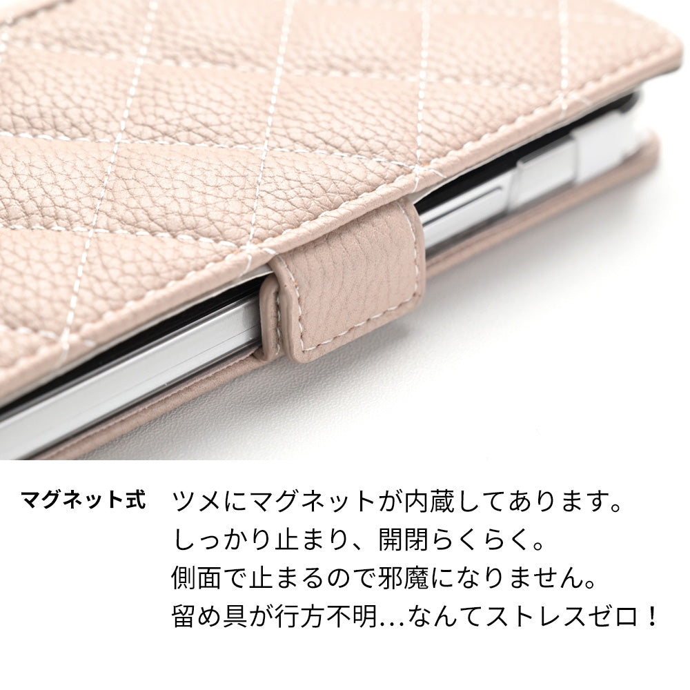 Xperia 1 VII A501SO SoftBank キルティング コインケース付き スマホケース 手帳型 ミラー付き サイドマグネット