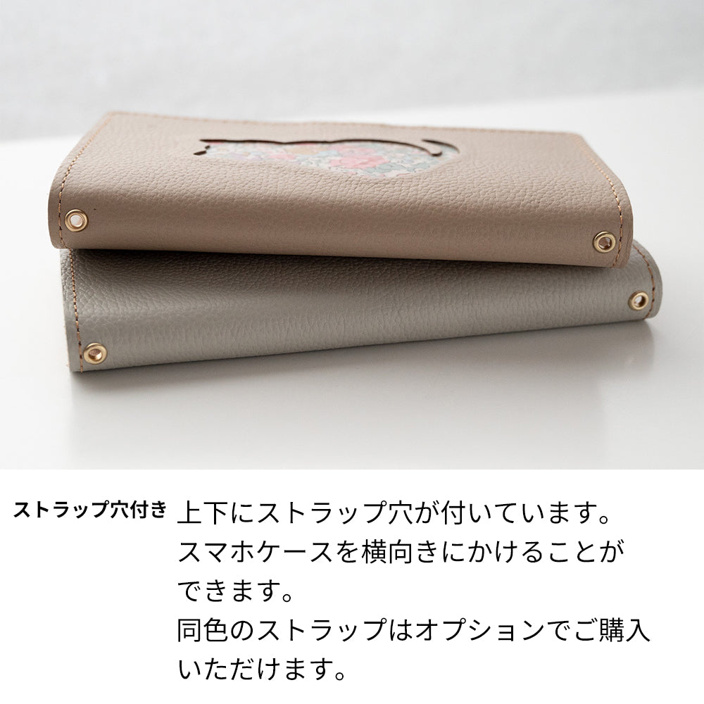 OPPO Reno7 A リバティ 猫・うさぎ 本革 サイドマグネット スマホケース 手帳型
