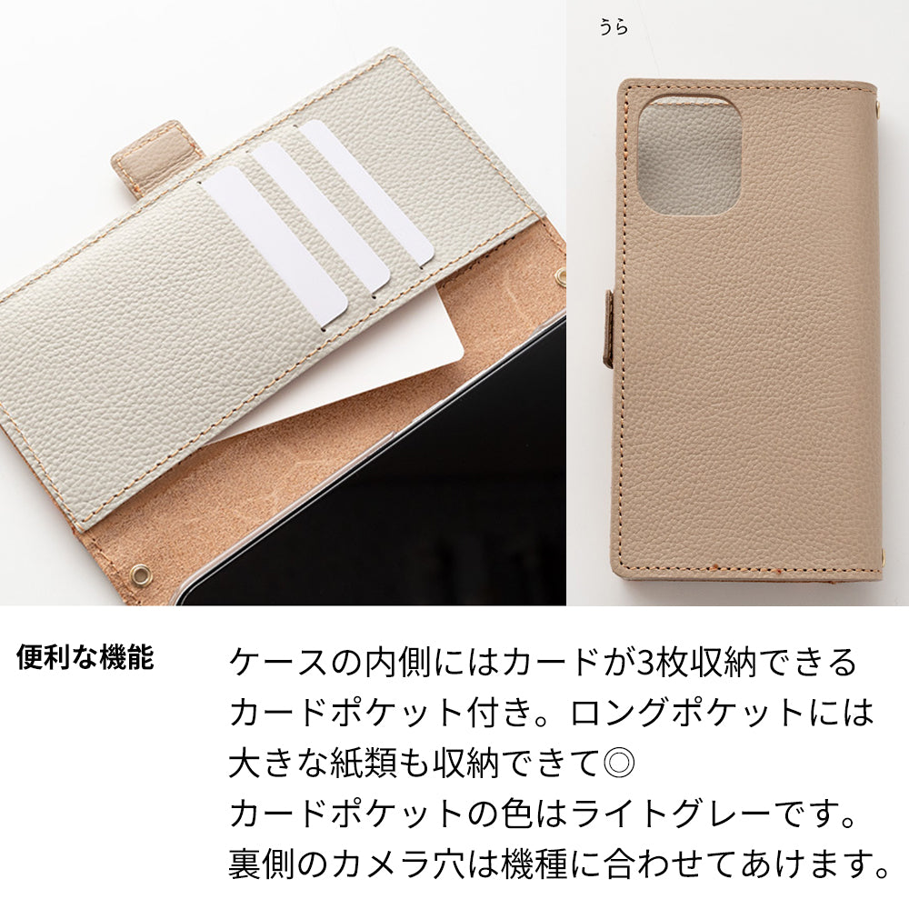 iPhone 18 Pro Max ぷっくりミモザ × シュリンクレザー 本革 サイドマグネット スマホケース 手帳型