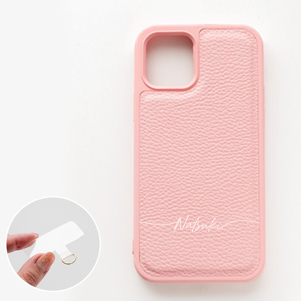 iPhone 18 Pro Simple 名入れ スマホケース スマホショルダー カラーリアケース