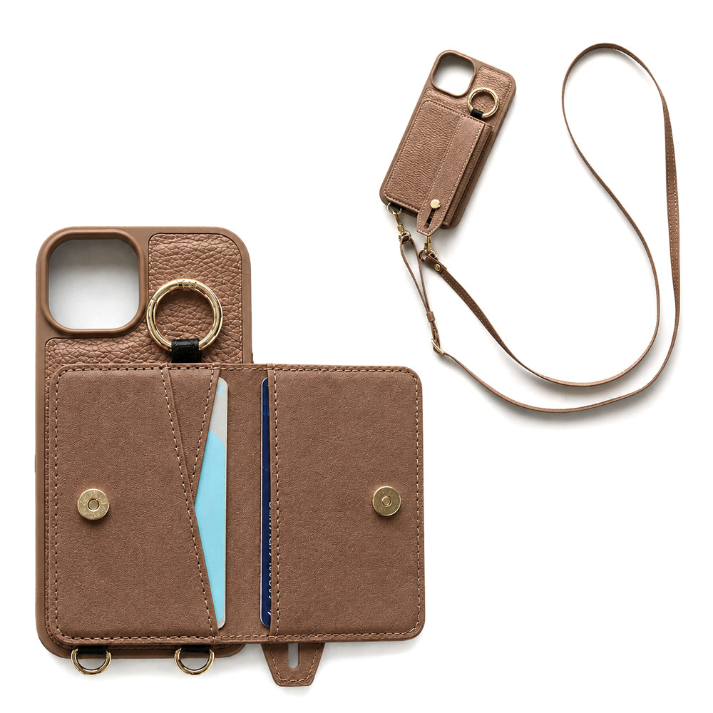 ベルト付き 2つ折りカードケース カラーリアケース