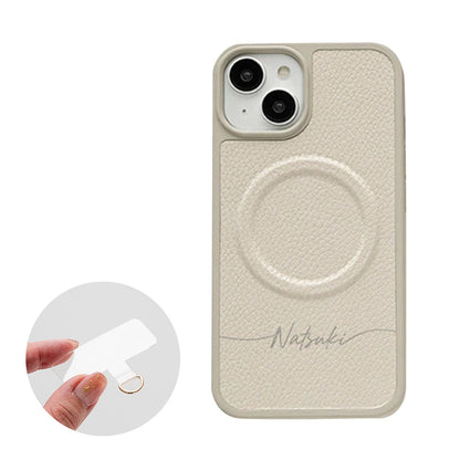 Xperia 5 V SOG12 au Simple 名入れ MagSafe対応 カラーリアケース マグネット スマホケース