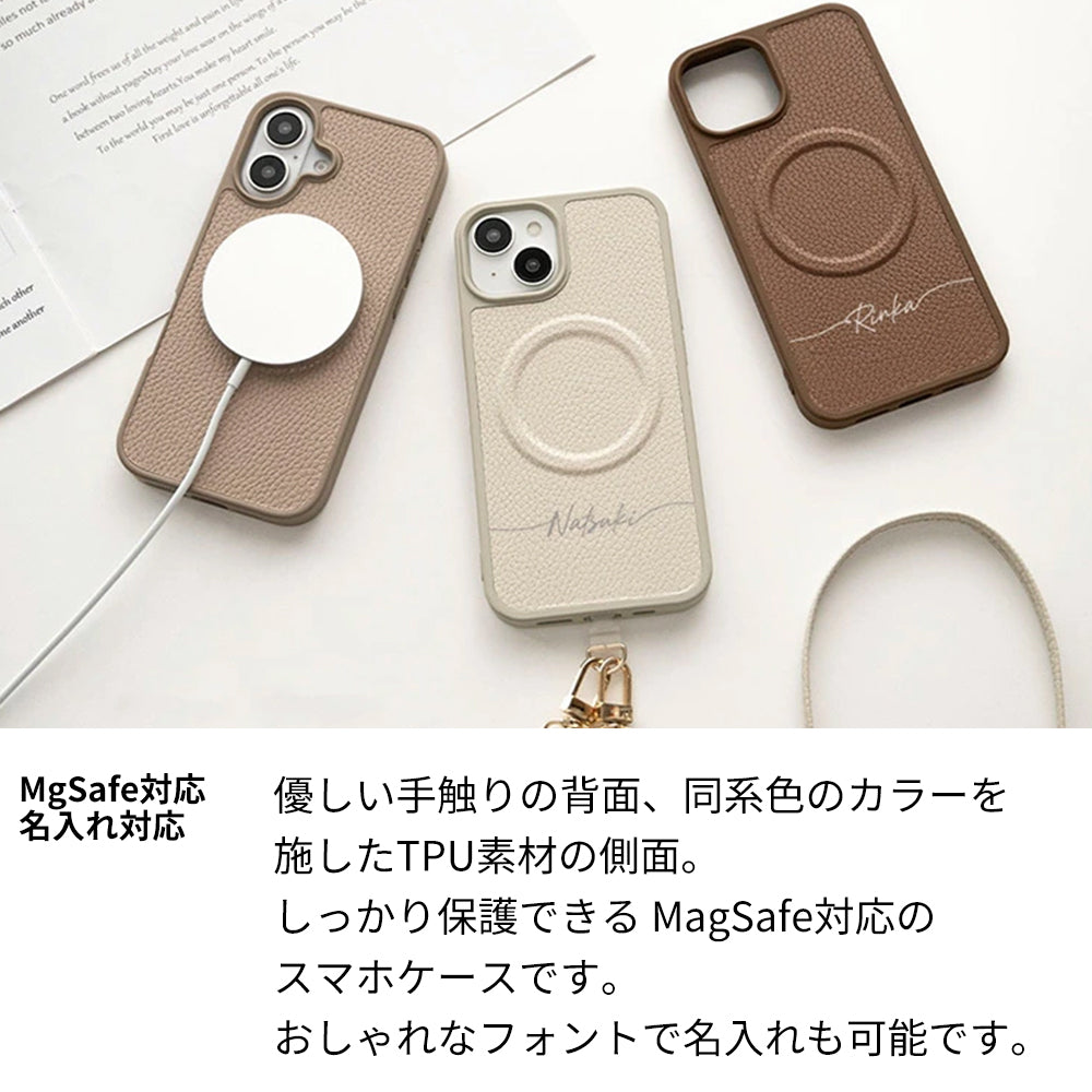 iPhone13 Simple 名入れ MagSafe対応 カラーリアケース マグネット スマホケース