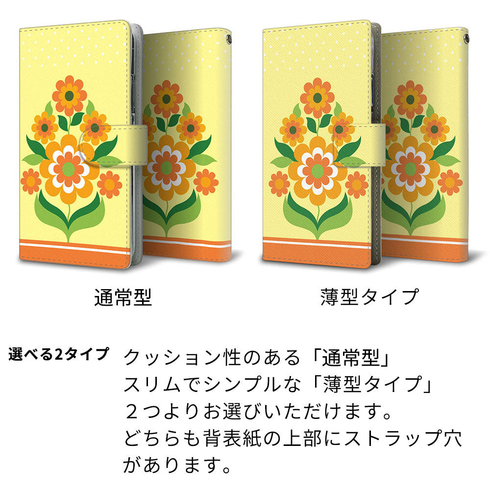 iPhone 18 Pro 昭和レトロ 花柄 高画質仕上げ プリント手帳型ケース