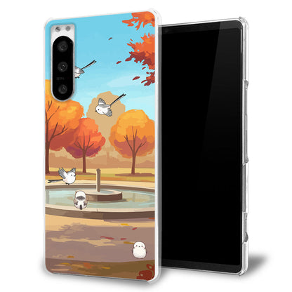 OPPO Reno13 A OPG05 UQ mobile シマエナガとかわいい時間 透明クリアハードケース