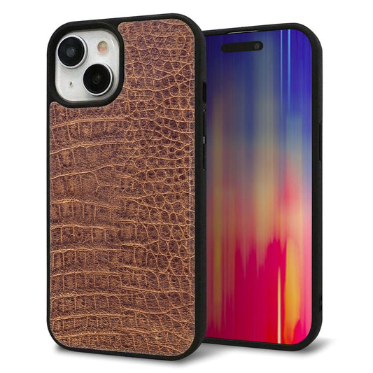 iPhone 15 強化ガラス＆TPUスマホケース ガラプリ【463 クロコダイル】