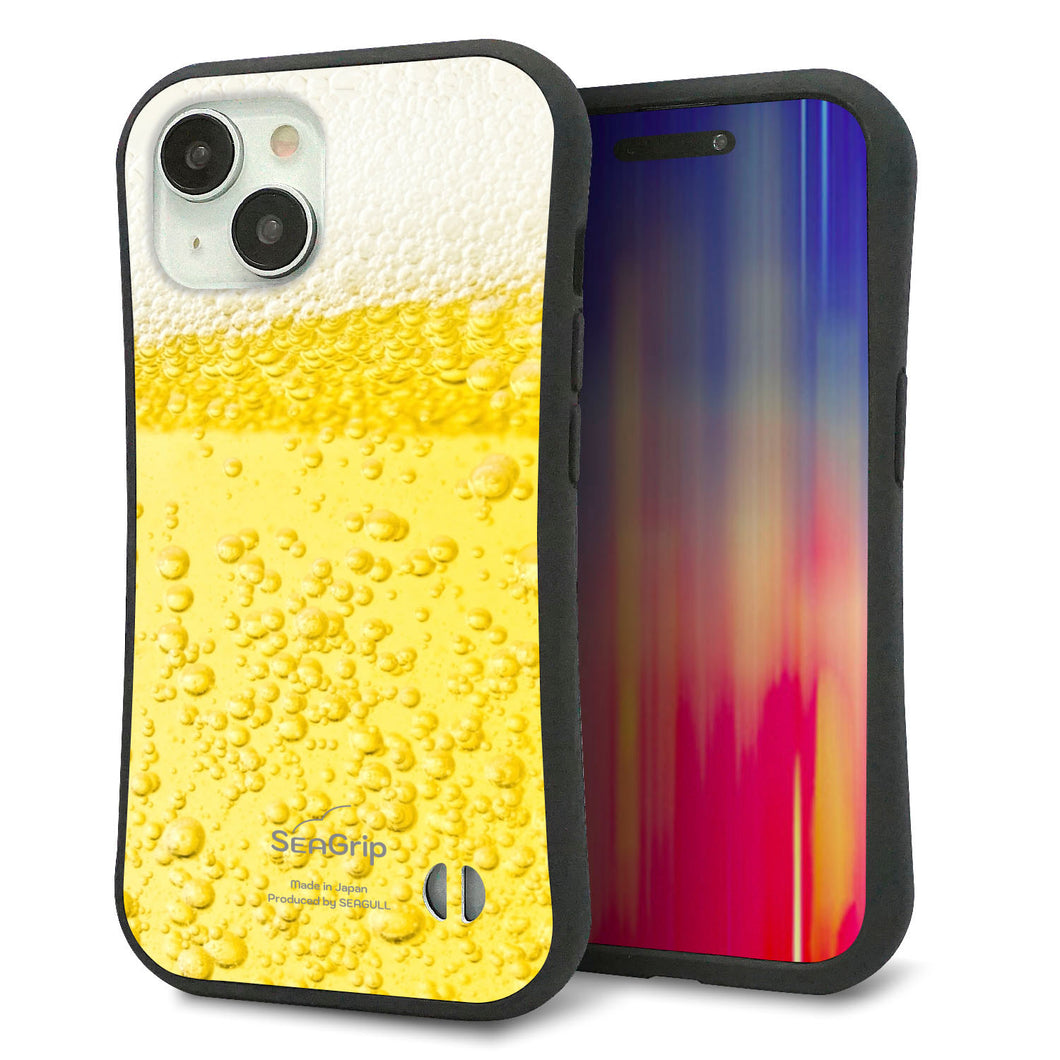 iPhone 15 スマホケース 「SEA Grip」 グリップケース Sライン 【450 生ビール】 UV印刷