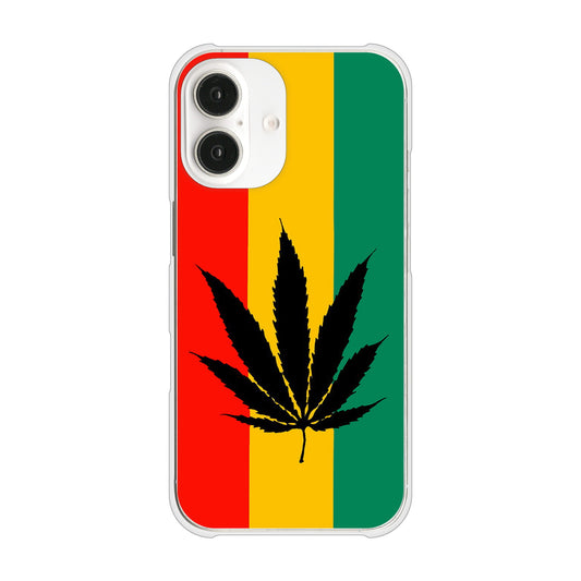 iPhone 16 083 大麻ラスタカラー ハードケース 背面印刷