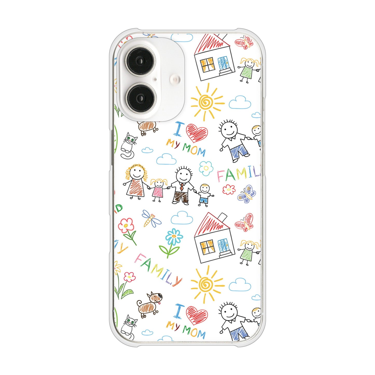 iPhone 16 カップル＆ファミリー ハードケース 背面印刷
