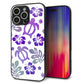 iPhone 16 Pro Max 強化ガラス＆TPUスマホケース ガラプリ【SC878 ハワイアンアロハホヌ（パープル）】