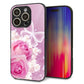 iPhone 16 Pro 強化ガラス＆TPUスマホケース ガラプリ【1166 ローズロマンス】
