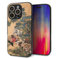 iPhone 16 Pro 強化ガラス＆TPUスマホケース ガラプリ【TA006 紫陽花双鶏】