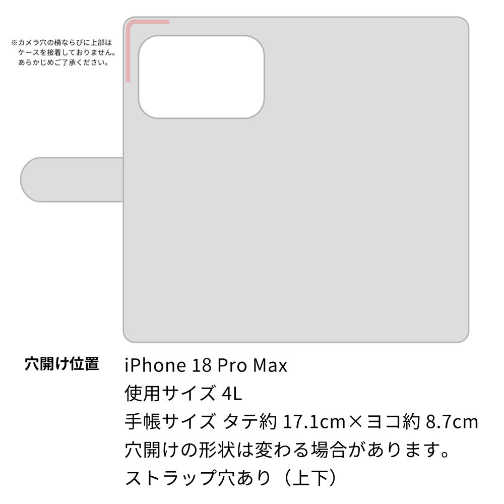 iPhone 18 Pro Max サバトラ猫とサバ プリント手帳型ケース 耐衝撃