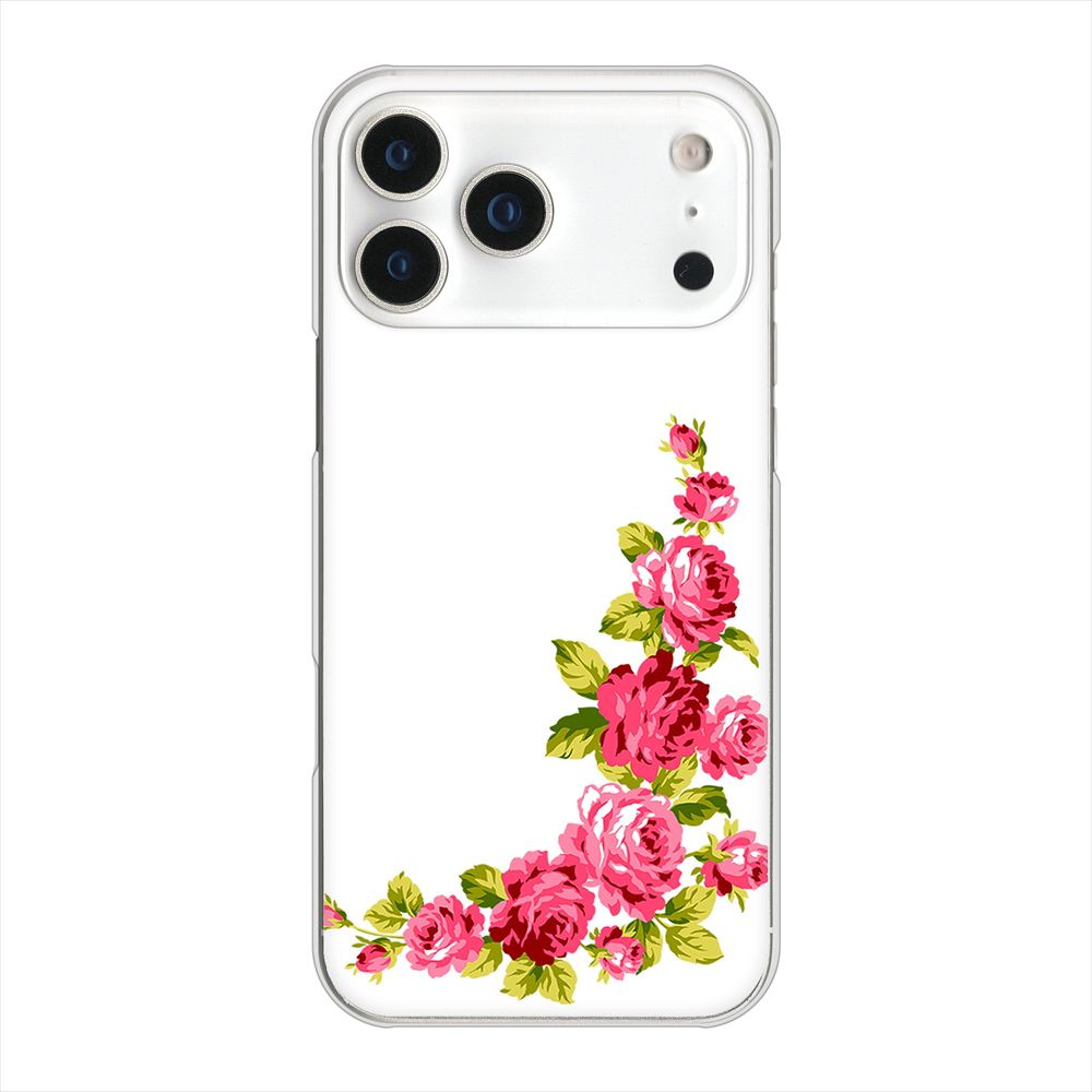 iPhone 18 Pro Max 高画質仕上げ 背面印刷 ハードケースロマンチックなバラ