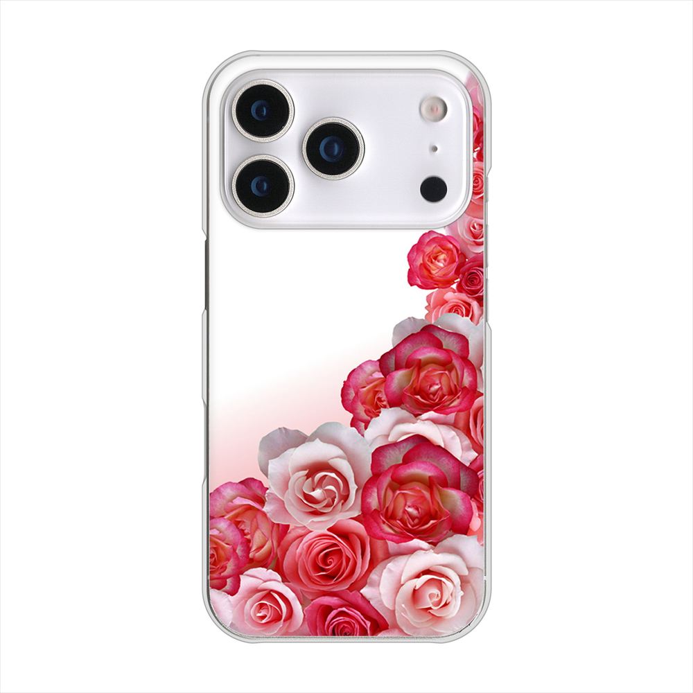 iPhone 18 Pro 高画質仕上げ 背面印刷 ハードケースロマンチックなバラ