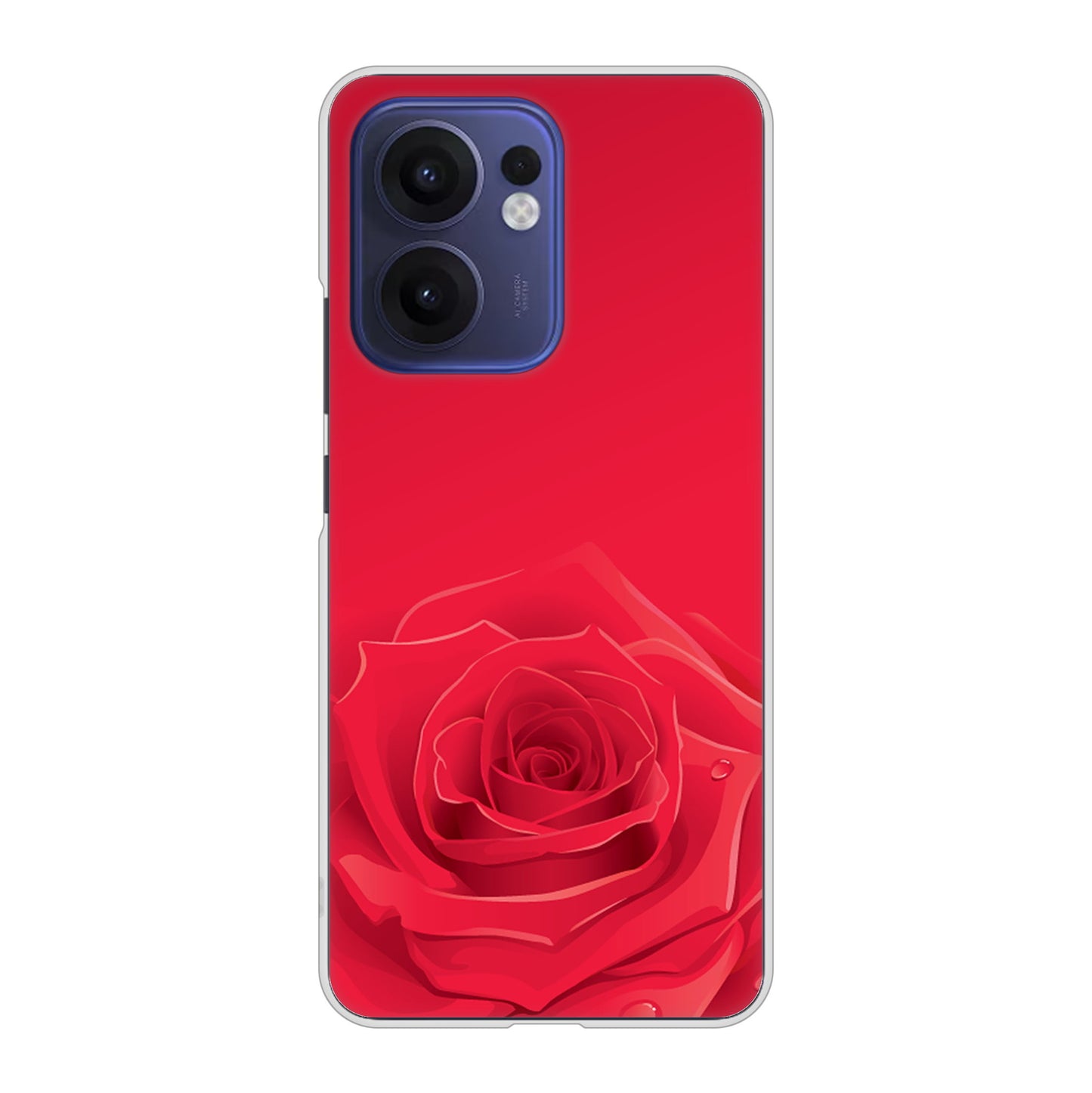 OPPO Reno13 A OPG05 UQ mobile バラ ハードケース 背面印刷