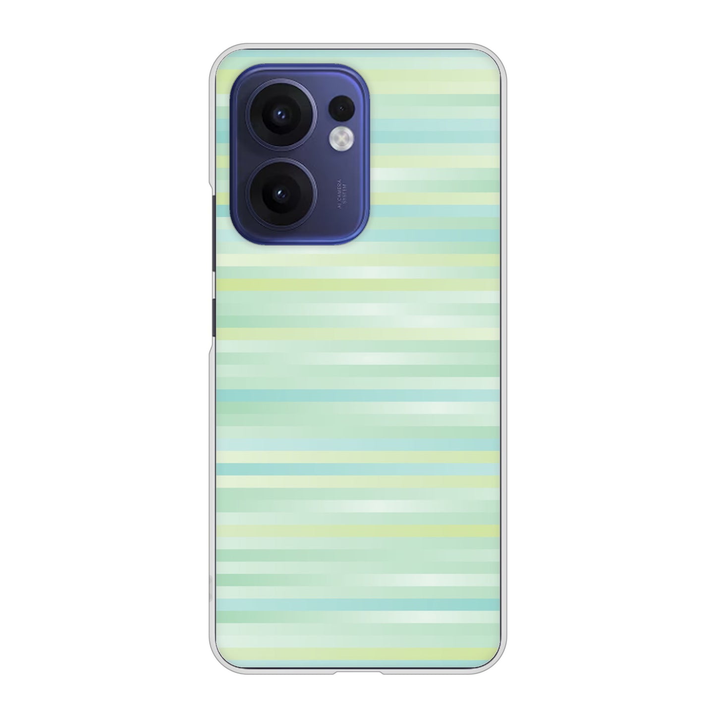 OPPO Reno13 A OPG05 UQ mobile グラデーションボーダー ハードケース 背面印刷