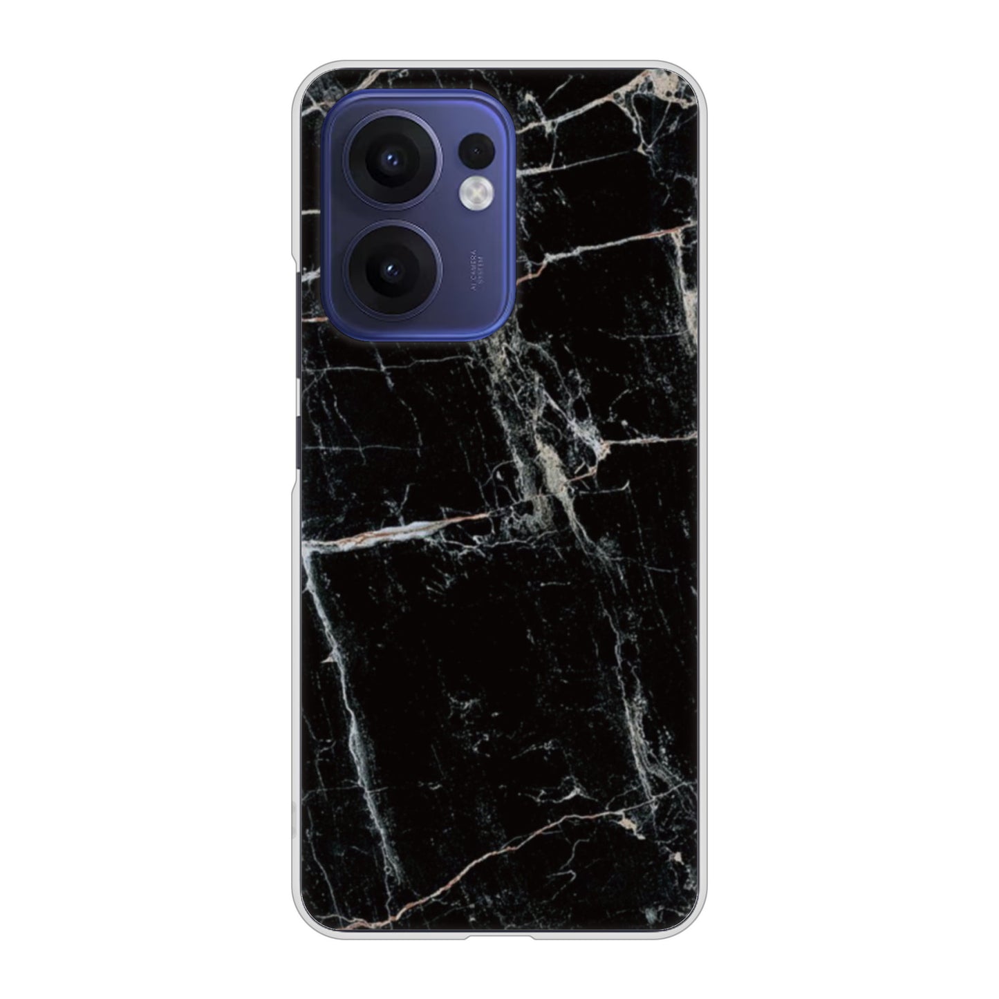 OPPO Reno13 A OPG05 UQ mobile 大理石BK ハードケース 背面印刷