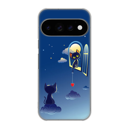 Google Pixel 11 Pro 夜とネコ ハードケース 背面印刷