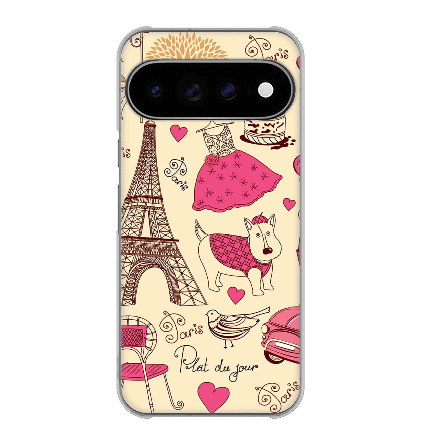 Google Pixel 11 Pro XL LOVE フランス ハードケース 背面印刷