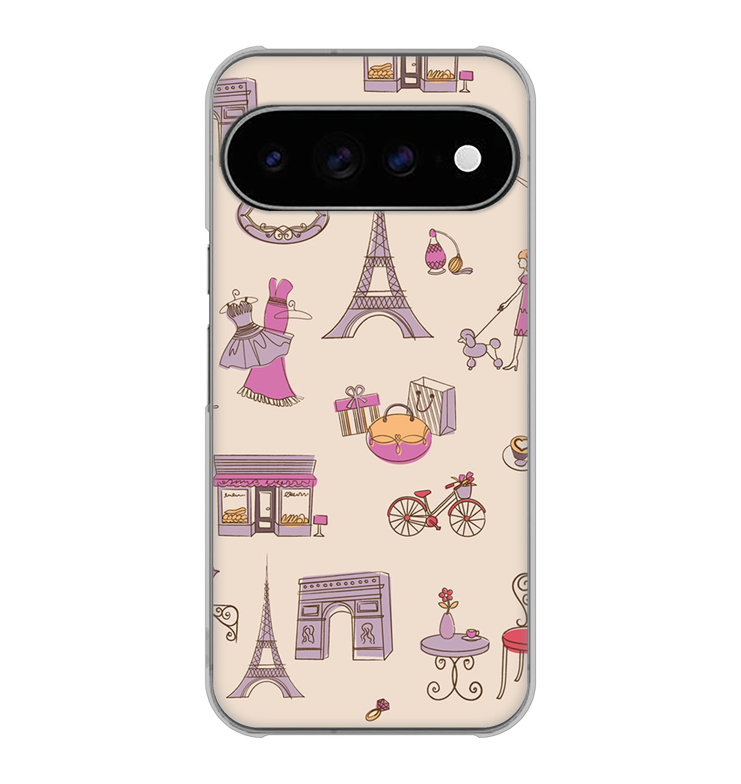 Google Pixel 11 Pro XL LOVE フランス ハードケース 背面印刷