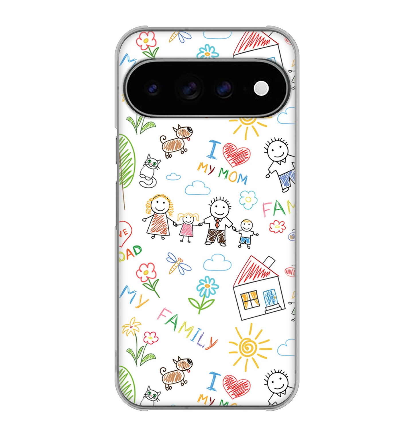 Google Pixel 11 Pro XL カップル＆ファミリー ハードケース 背面印刷