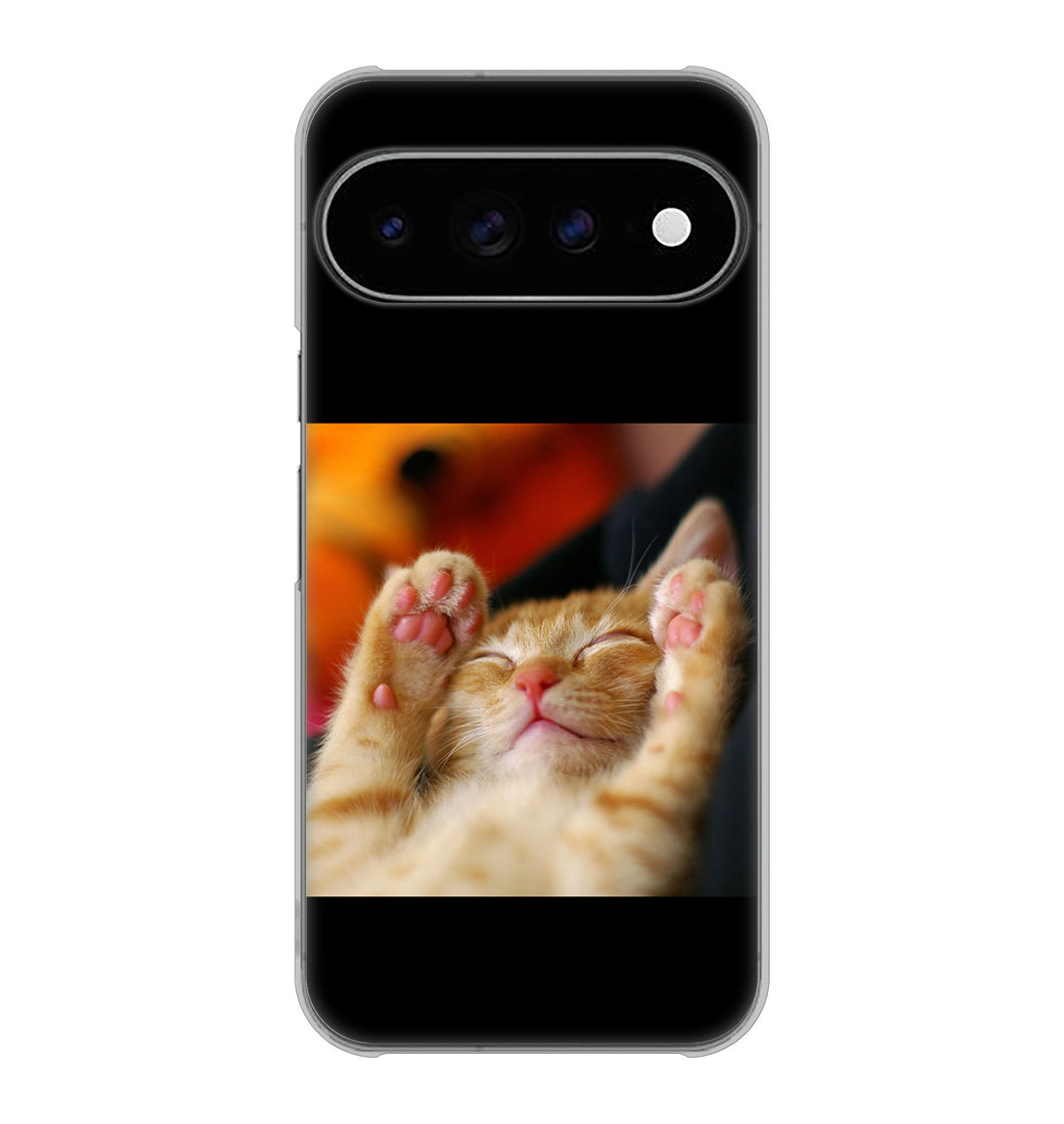 Google Pixel 11 Pro XL VA804 爆睡するネコ ハードケース 背面印刷