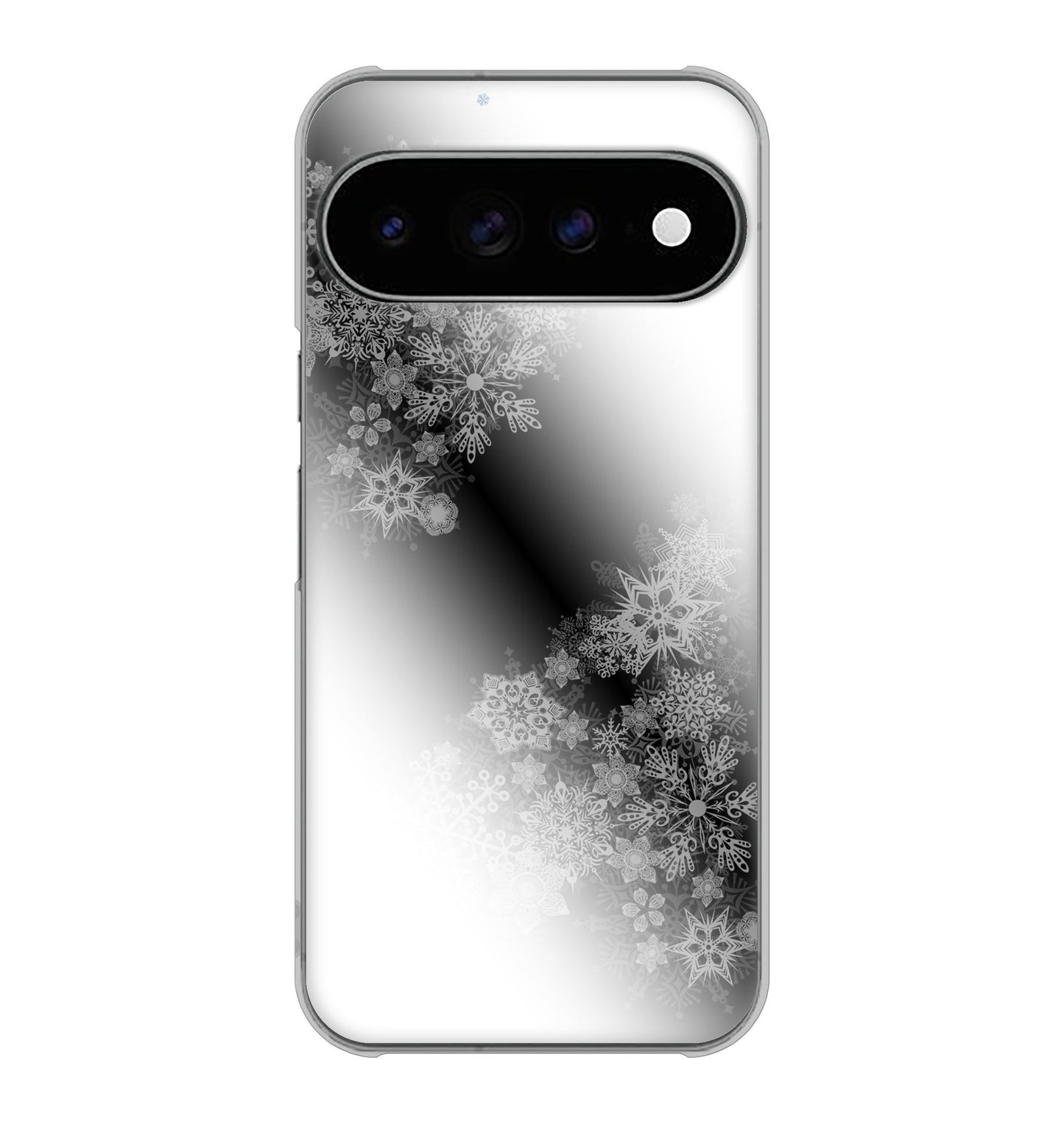 Google Pixel 11 Pro XL YJ340 モノトーン 雪の結晶 ハードケース 背面印刷