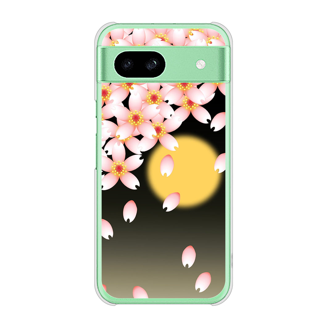 Google Pixel 8a 136 満月と夜桜 ハードケース 背面印刷