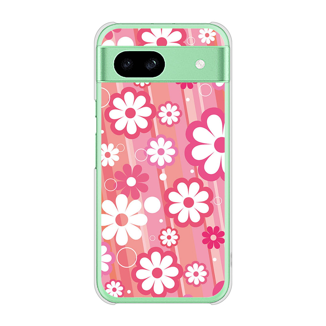 Google Pixel 8a 751 マーガレット（ピンク系） ハードケース 背面印刷