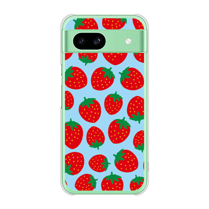 Google Pixel 8a 小さいイチゴ模様 ハードケース 背面印刷
