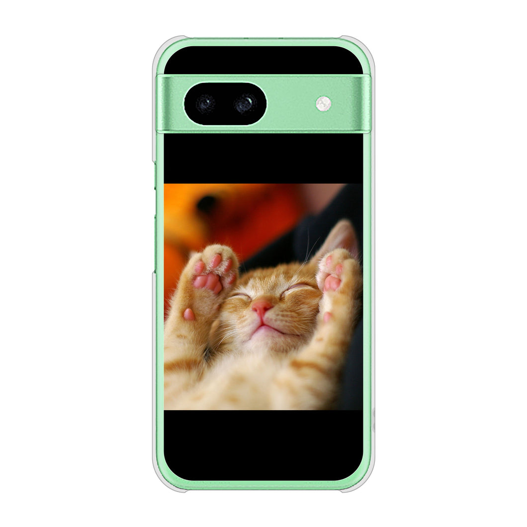 Google Pixel 8a VA804 爆睡するネコ ハードケース 背面印刷