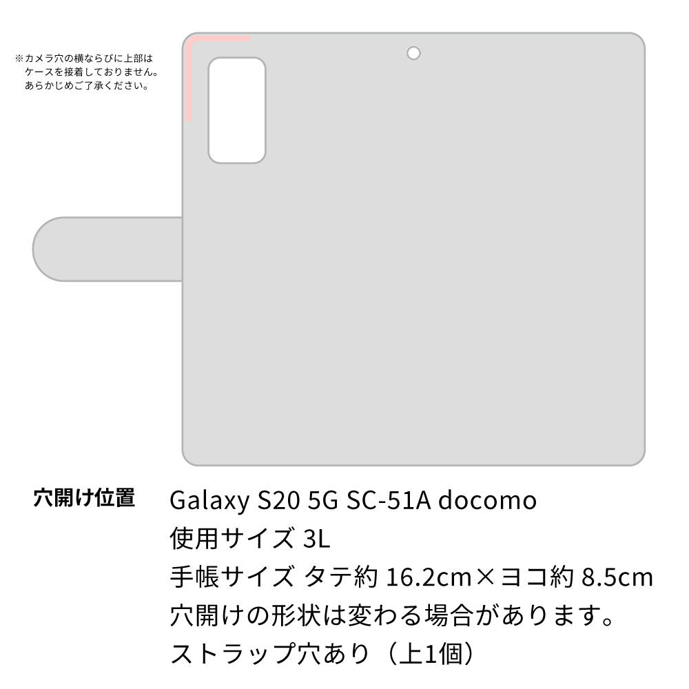 Galaxy S20 5G SC-51A docomo YB949 梵字アン 薄型スリム プリント手帳型ケース