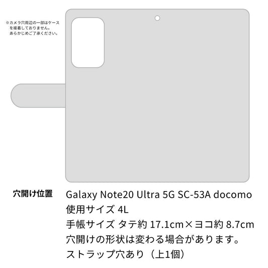Galaxy Note20 Ultra 5G SC-53A docomo SC947 ドゥ・パフューム５ 通常型 プリント手帳型ケース