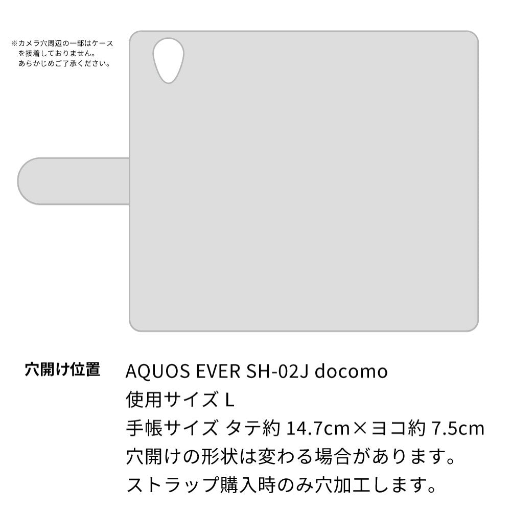 AQUOS EVER SH-02J docomo イタリアンレザー・シンプルタイプ手帳型ケース 耐衝撃