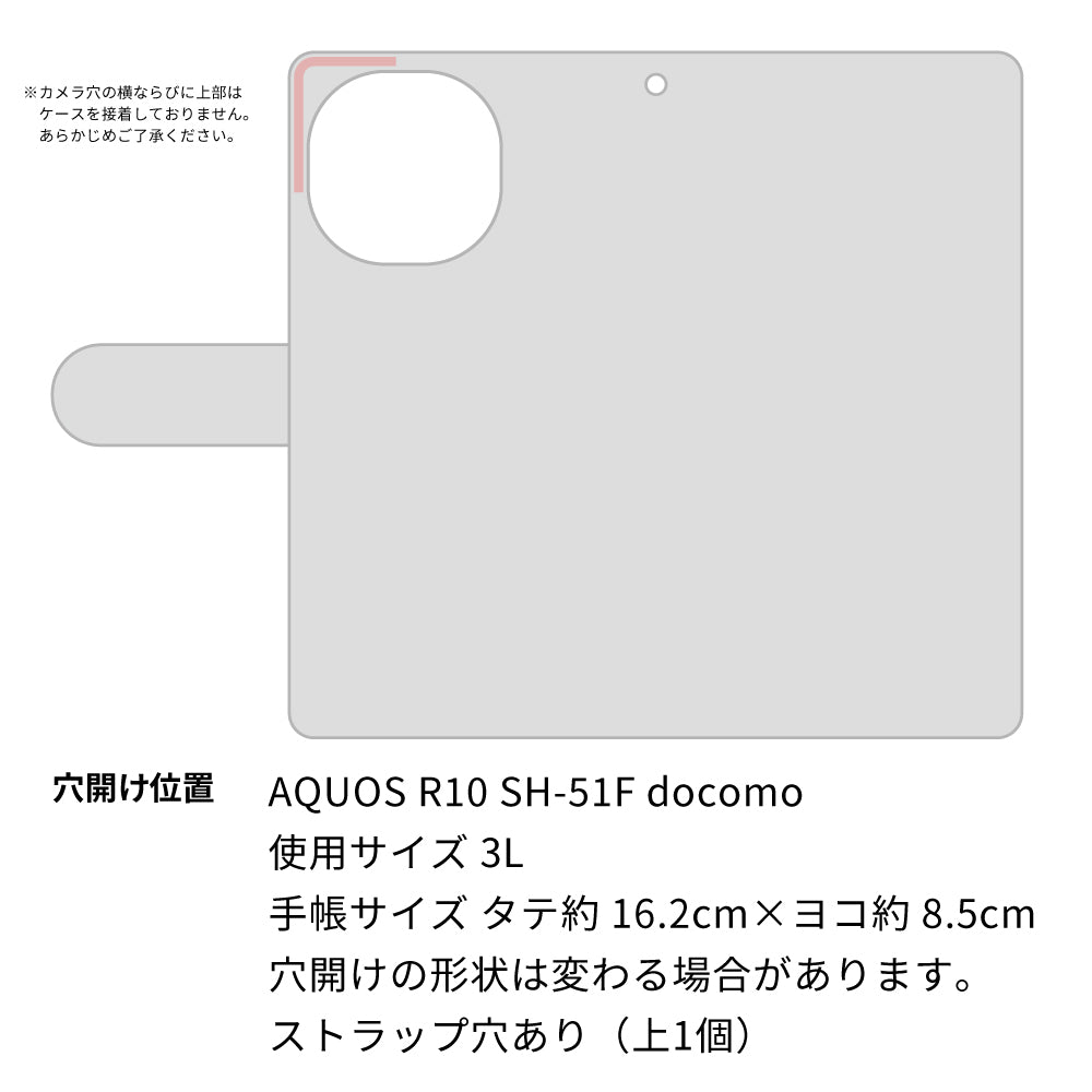 AQUOS R10 SH-51F docomo 魔法陣猫 通常型 プリント手帳型ケース