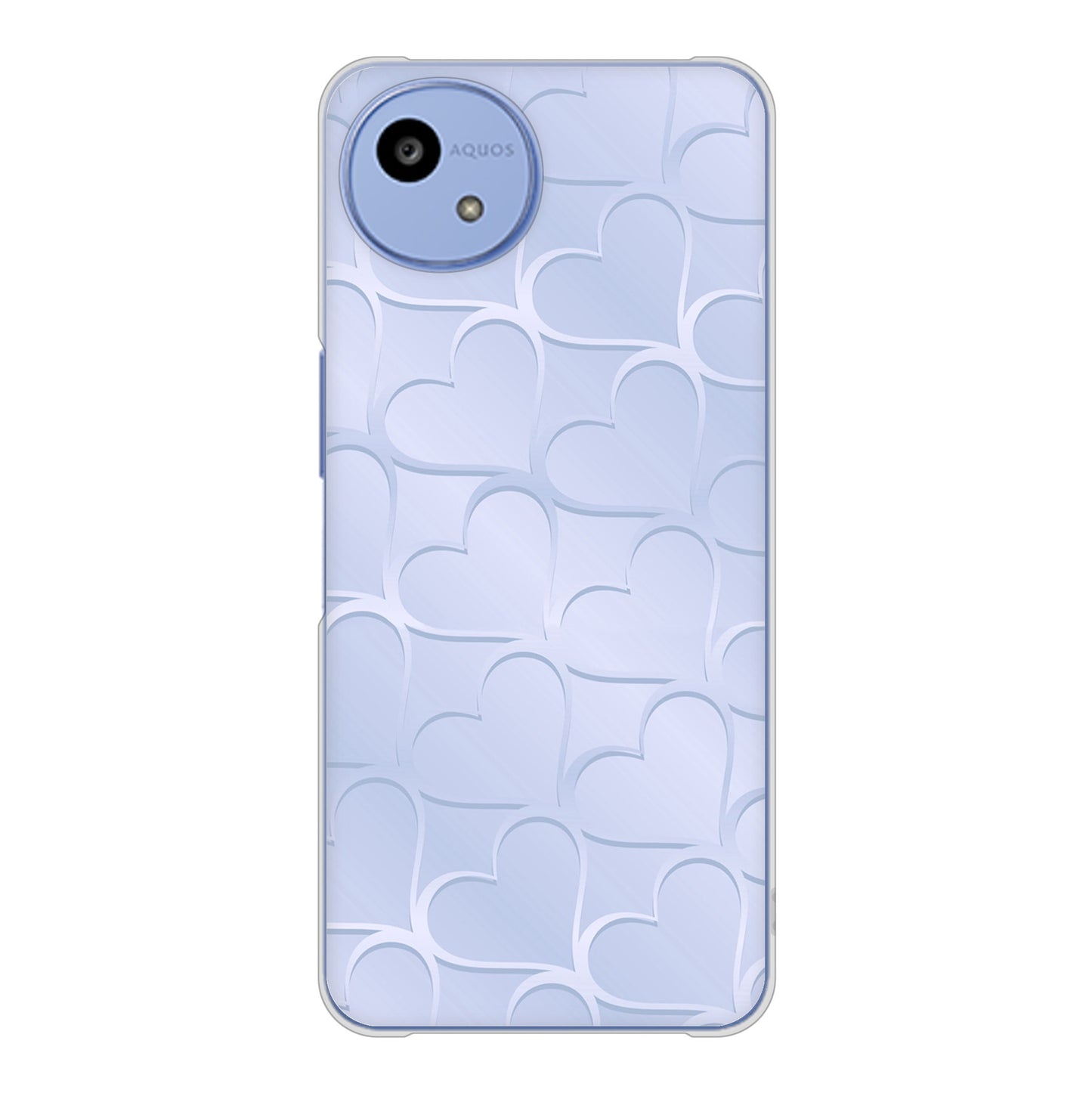 AQUOS wish5 SH-52F docomo かくれハート ハードケース 背面印刷