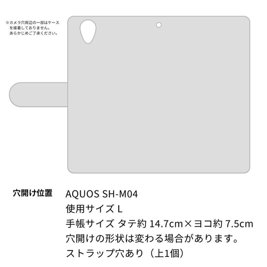 AQUOS SH-M04-A SC825 ロリータレース 薄型スリム プリント手帳型ケース