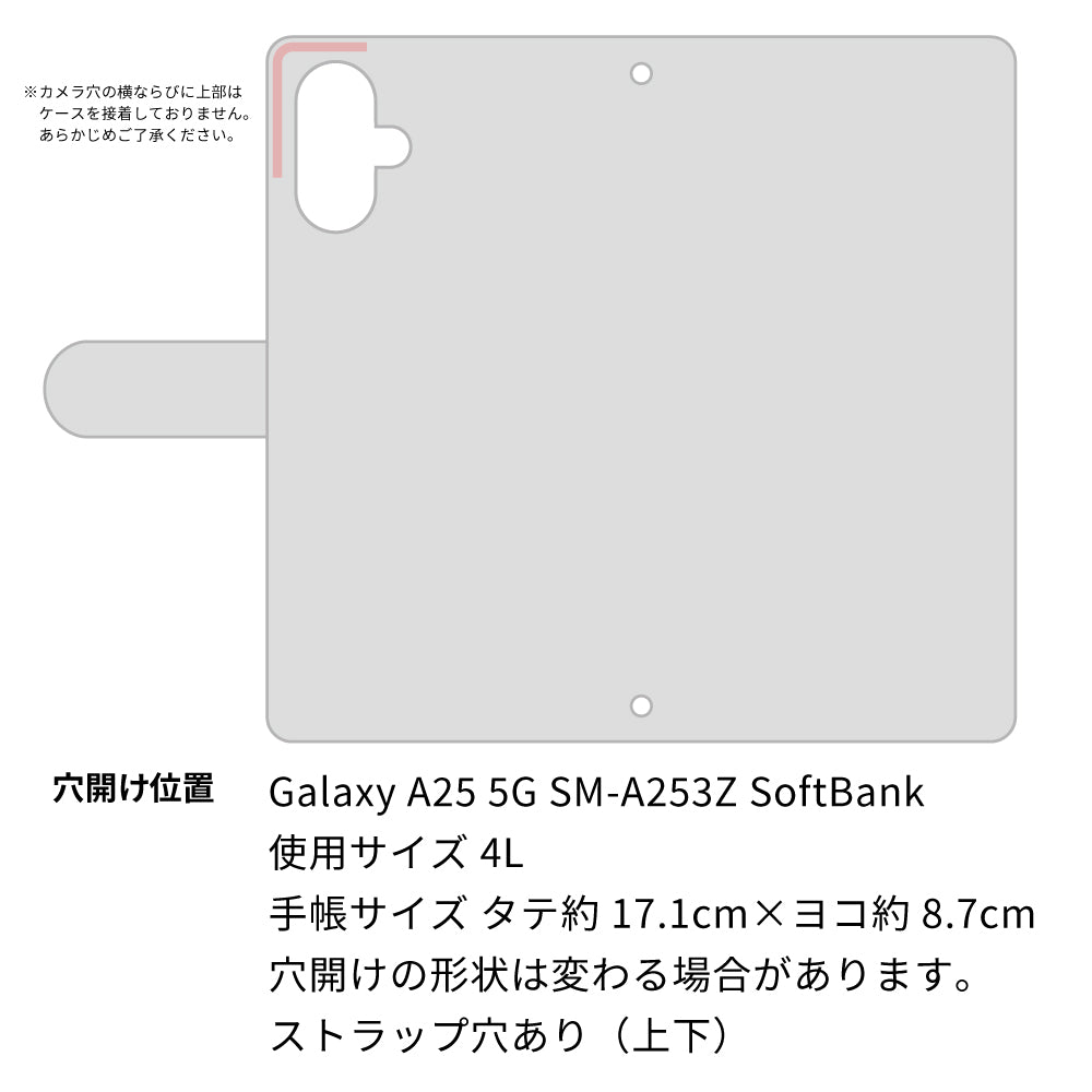 Galaxy A25 5G SM-A253Z SoftBank 借りてきた猫 プリント手帳型ケース 耐衝撃
