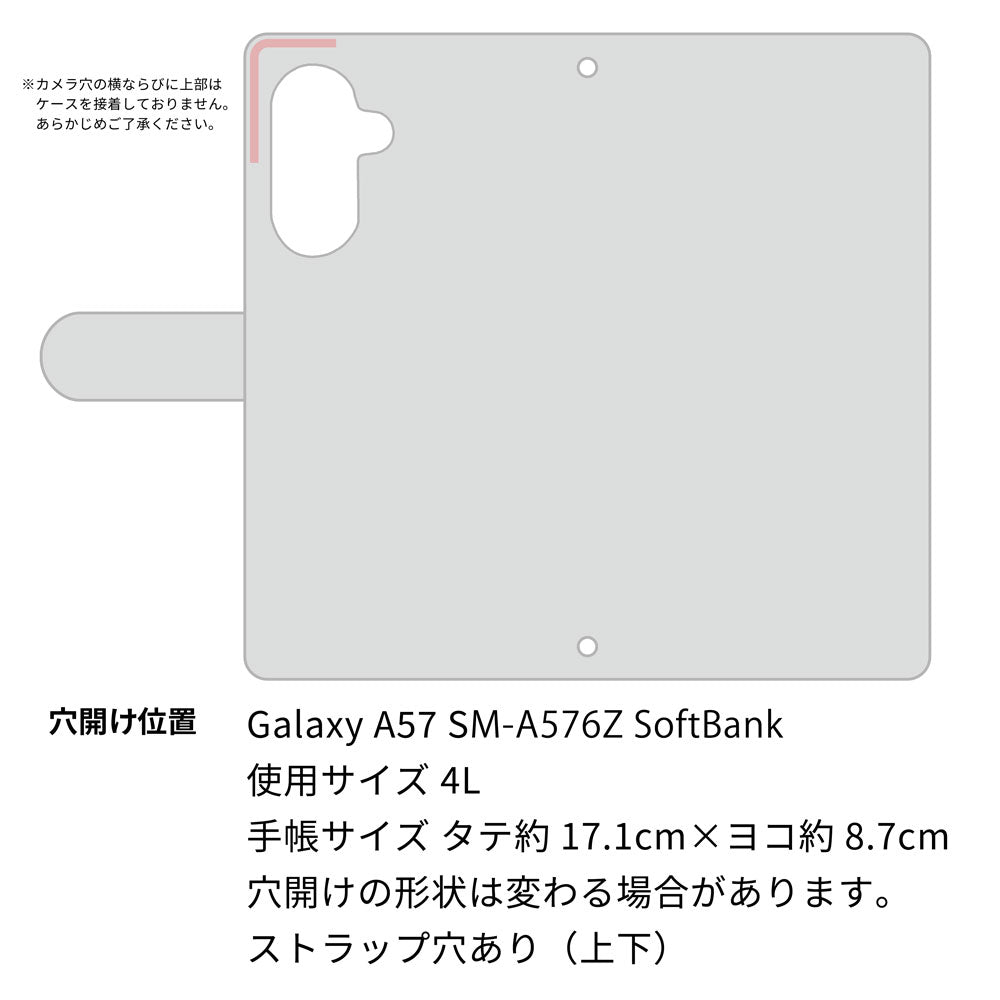 Galaxy A57 SM-A576Z SoftBank 姫路レザー シュリンクレザー ファスナーポケット付き スマホケース 手帳型 本革 サイドマグネット スマホショルダー