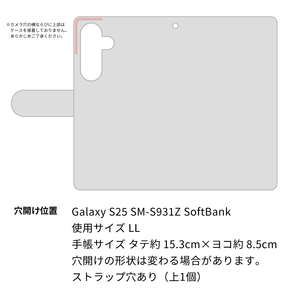 Galaxy S25 SM-S931Z SoftBank 高画質仕上げ プリント手帳型ケース ( 通常型 )エンボス風デイジーシンプル 耐衝撃