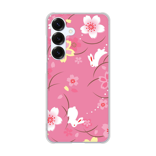 Galaxy S25 SM-S931Z SoftBank 149 桜と白うさぎ ハードケース 背面印刷