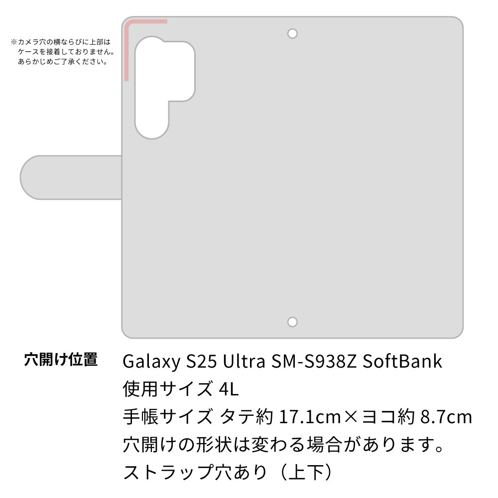 Galaxy S25 Ultra SM-S938Z SoftBank サバトラ猫とサバ プリント手帳型ケース 耐衝撃