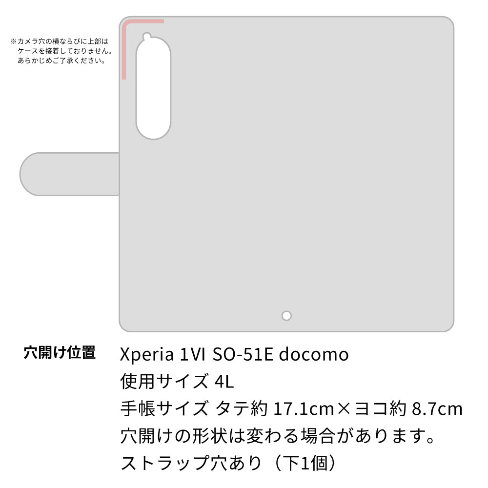 Xperia 1 VI SO-51E docomo スマホケース 手帳型 バイカラー×リボン 耐衝撃