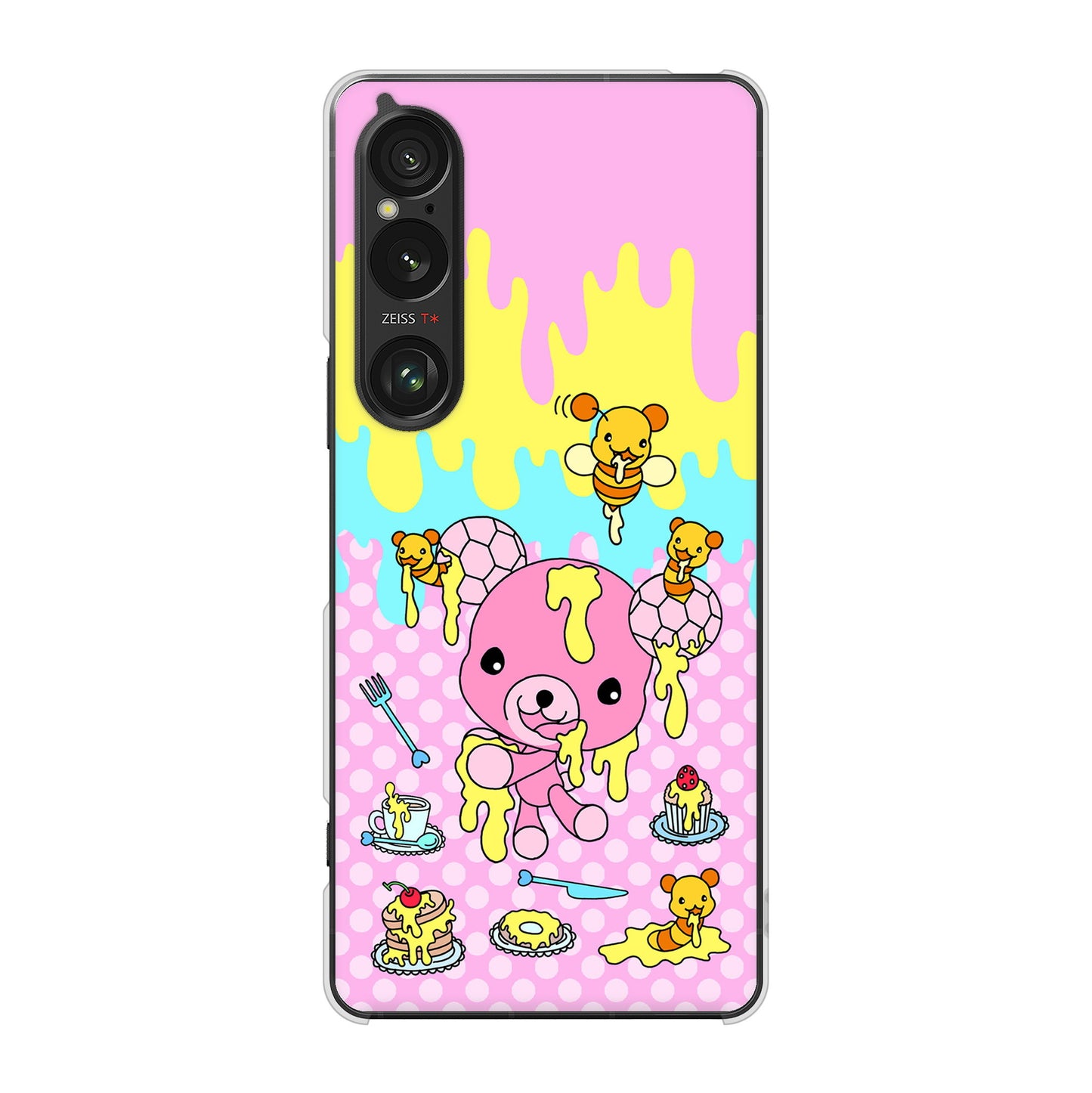 Xperia 1 VI SO-51E docomo むかいあぐる ハニベア ハードケース 背面印刷