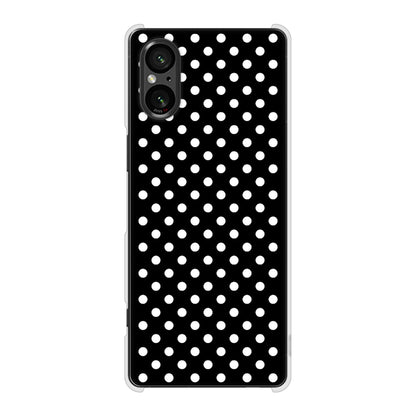 Xperia 5 V SOG12 au シンプル柄（水玉） ハードケース 背面印刷